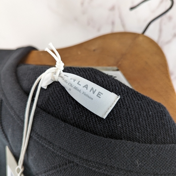 Everlane Sweatshirt Womens Black Terry Raglan Pullover Typopography 100% Human - Picture 4 of 11